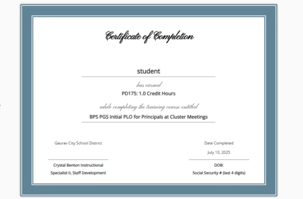 certificate